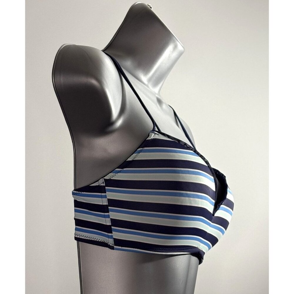 Aerie Sporty Blue White Navy Striped Sporty Lingerie Bra Nautical Cup Size 34C - Picture 7 of 14
